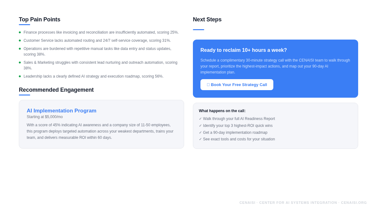 4-Day quick wins implementation plan
